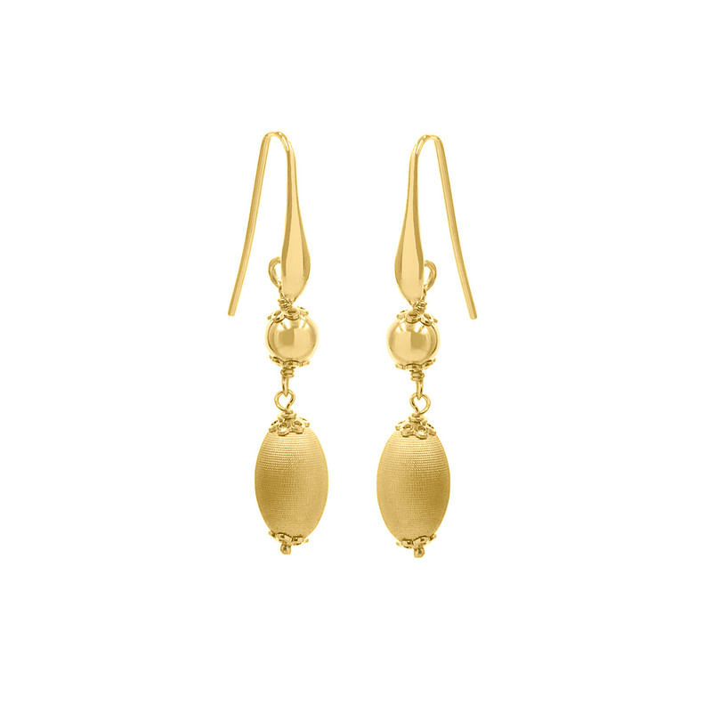 Aretes Ovales Colgantes Goldensilver