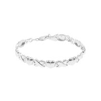 Pulsera Corazones Plata 925