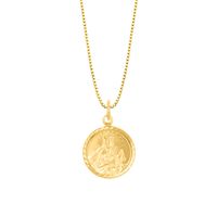Collar Medalla Virgen Del Carmen Oro 18K