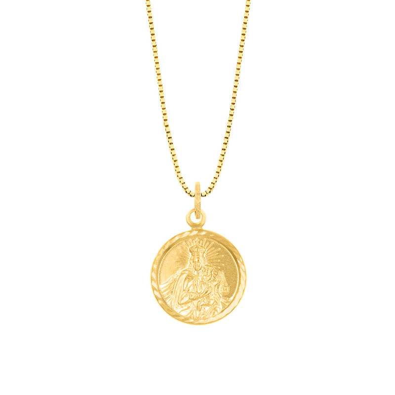Collar Medalla Virgen Del Carmen Oro 18K