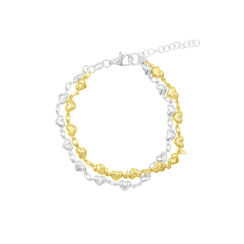 Pulsera Corazones Goldensilver