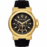 Reloj Michael Kors MK8445 Black and Gold Correa de Silicona para Hombre 2023