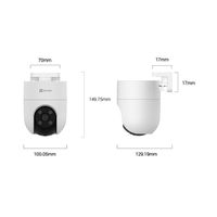 Cámara Ezviz IP CS-H8C-R200-1J5WKFL 5MP 3K Exterior Gira 360°