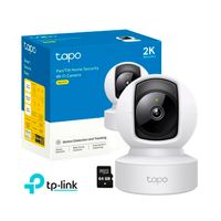Cámara de Seguridad WiFi Tapo C212 Gira 360° 2K 3MP Micro SD 64GB