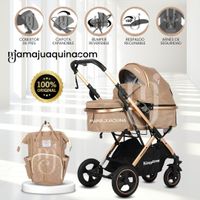 Coche Moisés «BARBARA» con Bolsa Pañalera Beige
