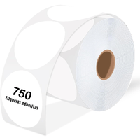 Rollo 750 Etiqueta Termica Adhesiva Circular D5cm