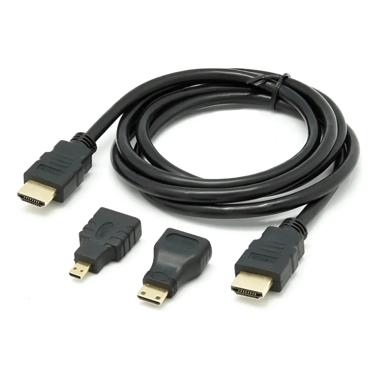 Cable Hdmi 3 En 1 (Con adaptador Micro HDMI y Mini HDMI)