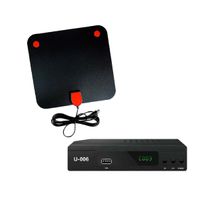 Antena Digital Plana Canales Full HD  + Sintonizador Tv TDT  U-006