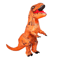 Disfraz Dinosaurio Rex Inflable Adulto Halloween Cosplay Anaranjado