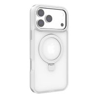 Preventa: Case para iPhone 17 Pro Metal Matte con MagSafe y soporte, mate traslúcido blanco