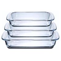Fuente Bandeja para Horno de Vidrio Templado Pack por 3 Unidades