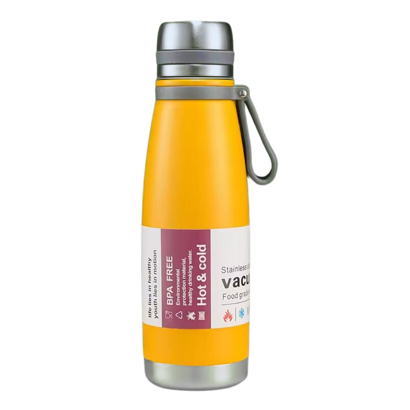 Termo Tomatodo de Acero Inoxidable con Filtro Para Té de 1.2 Litros Color Amarillo