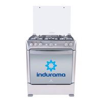 Cocina a Gas Indurama CIRELLA 5 Hornillas Color Croma - OFERTA!