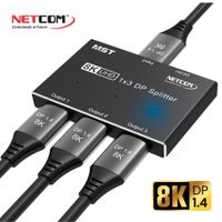 Splitter Displayport 1x3 8K NETCOM V1-4 8k 60Hz 32-4Gbps UHD