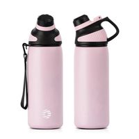 FJBottle - Botella de agua deportiva KJ-LK-600-PINK con aislamiento y tapa magnética 600ml Rosa