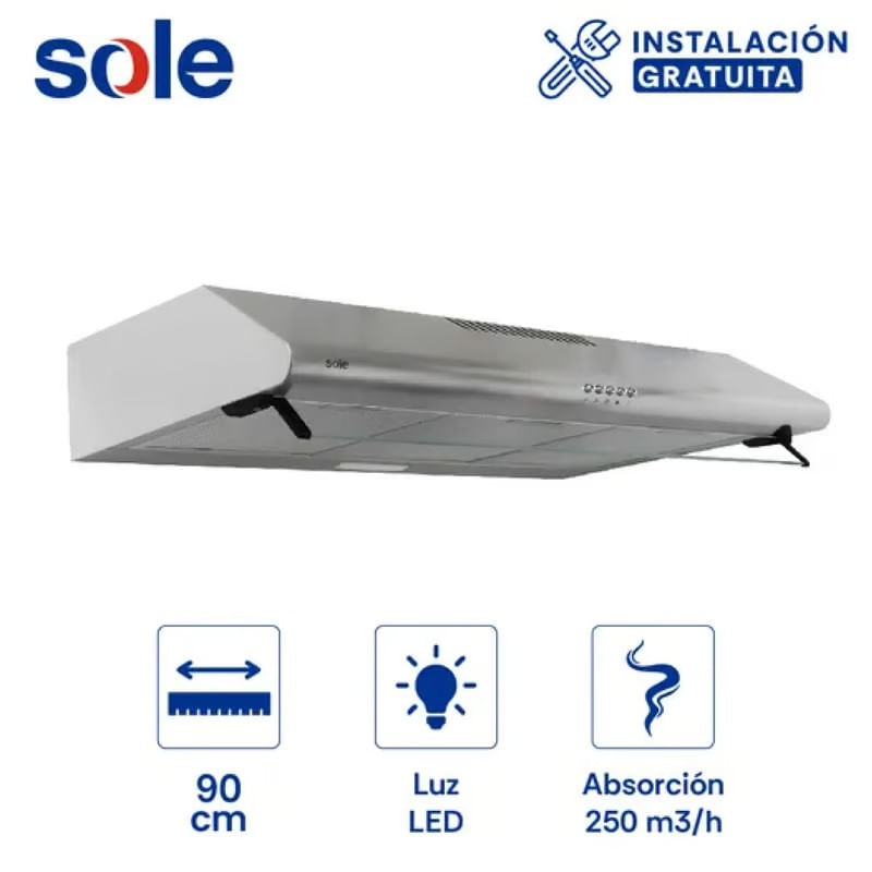 Campana Extractora Sole TURE22CO - 01 motor de 95W - OFERTA!