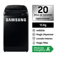 Lavadora Eco Digital Inverter con Wobble™ 13kg WA13T5260BV/PE Negra