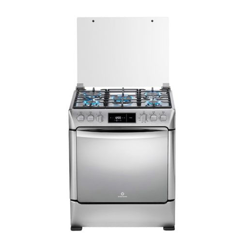 Cocina a Gas Indurama ROMA ZAFIRO 5 Hornillas Color Croma - Grill !OFERTA!