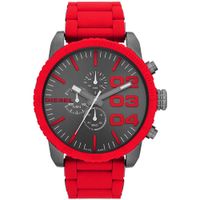 Reloj Diesel Double Down DZ4289 Acero inoxidable y Silicona Rojo