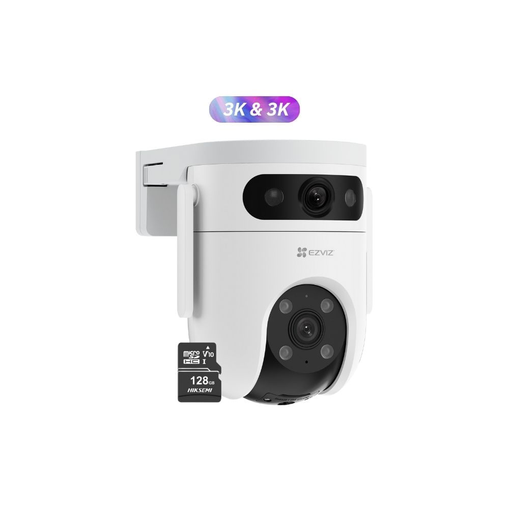 Cámara de seguridad WIFI H9C Doble lente 3K 5MP & 5MP + Micro SD 128gb - EZVIZ