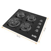 Cocina Empotrable Sole 4 Hornillas 60 cm SOLCO068 - OFERTA!