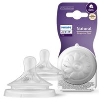 Tetina Natural Avent para Liquidos Espesos Anticolico y Antigoteo de +6M - Pack 2 Uni