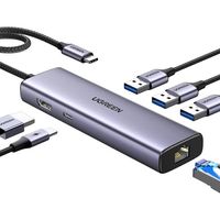 UGREEN 15598 Revodok Hub USB-C 6 en 1 100W HDMI 4K rj45 1000Mbps