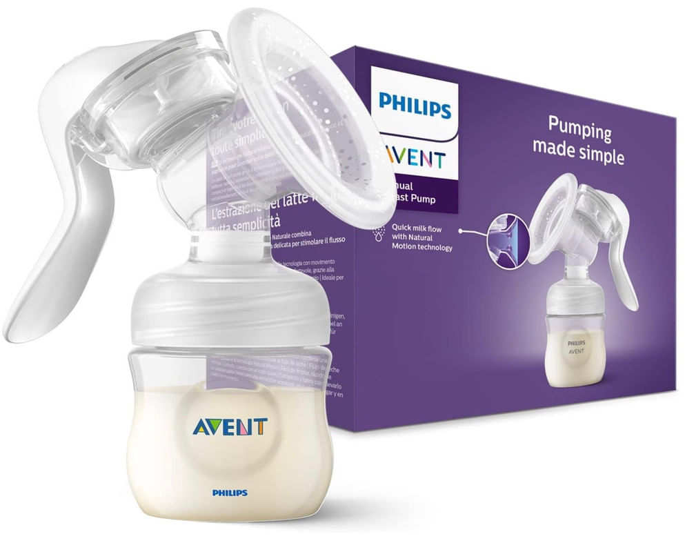 Extactor de Leche Manual Mini + Biberon 125 ml