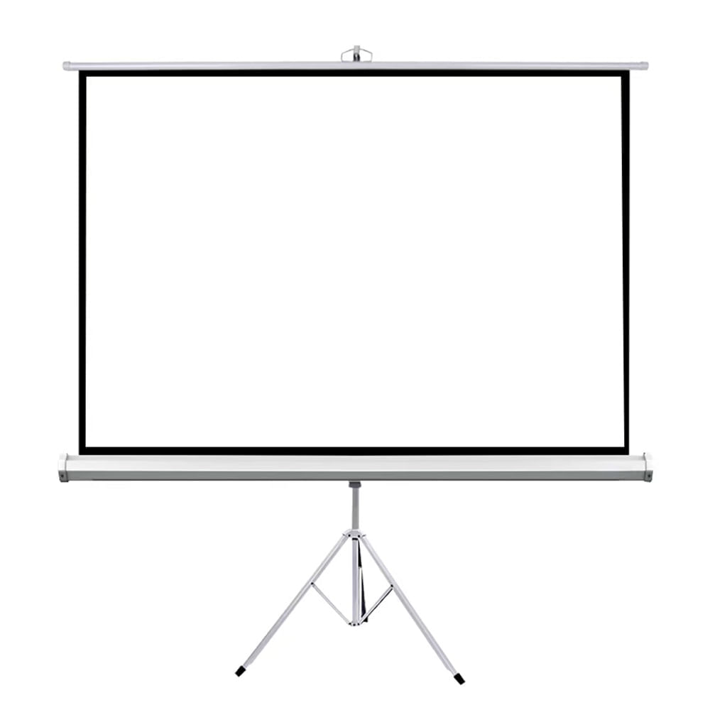 Pantalla Ecran Teros TE-9063W para proyector 80"" manual, retráctil, blanco mate con trípode
