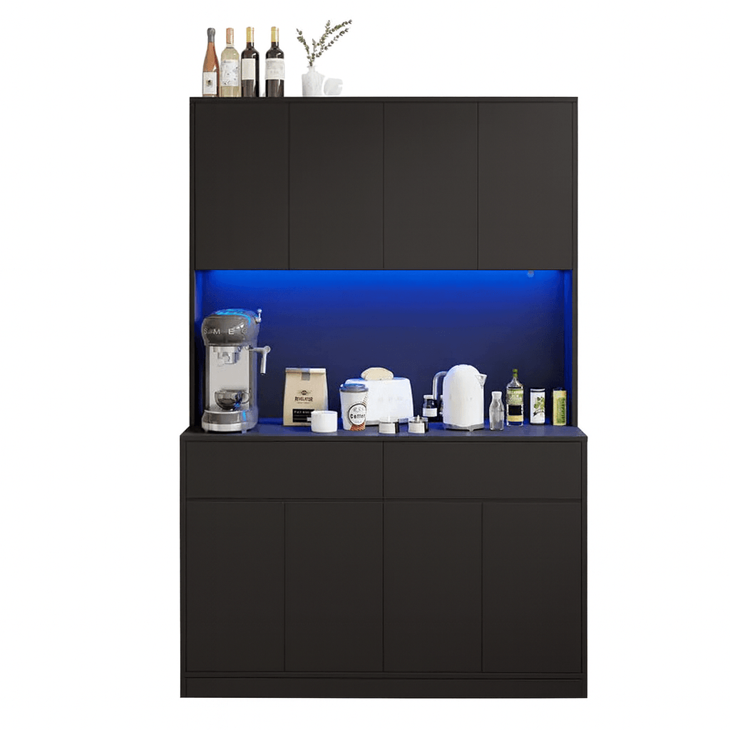 Alacena de Cocina Led Negro 120cm