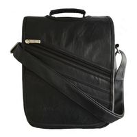 Morral de Negocios Negro Casual Hombre Portalaptop 13pulg (34×27×7) Cuero Liso