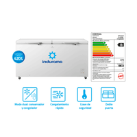 Congeladora Horizontal 2 puertas 420L – CI 420 BL - Color Blanco -OFERTA!