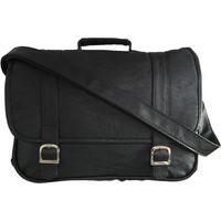 Maletin Ejecutivo Negro Casual Hombre Portalaptop 16pulg (39x31x10) Cuero Liso