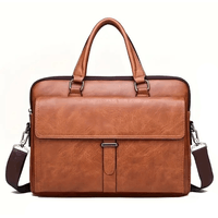 Maletin Ejecutivo Camel Casual Hombre Portalaptop 15pulg (38x28x4) Cuero Importado