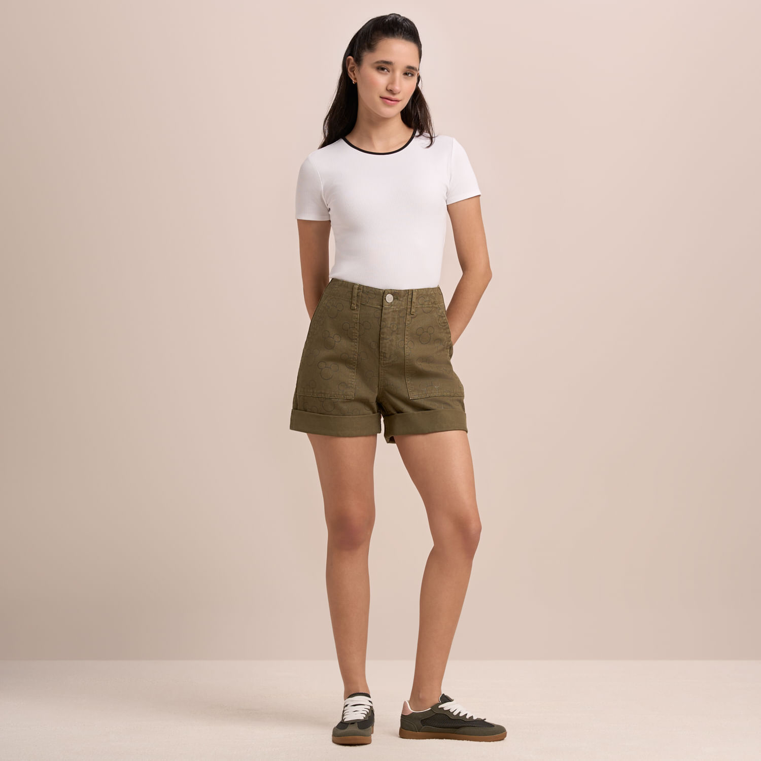 Short Mujer Disney Denim Mickey
