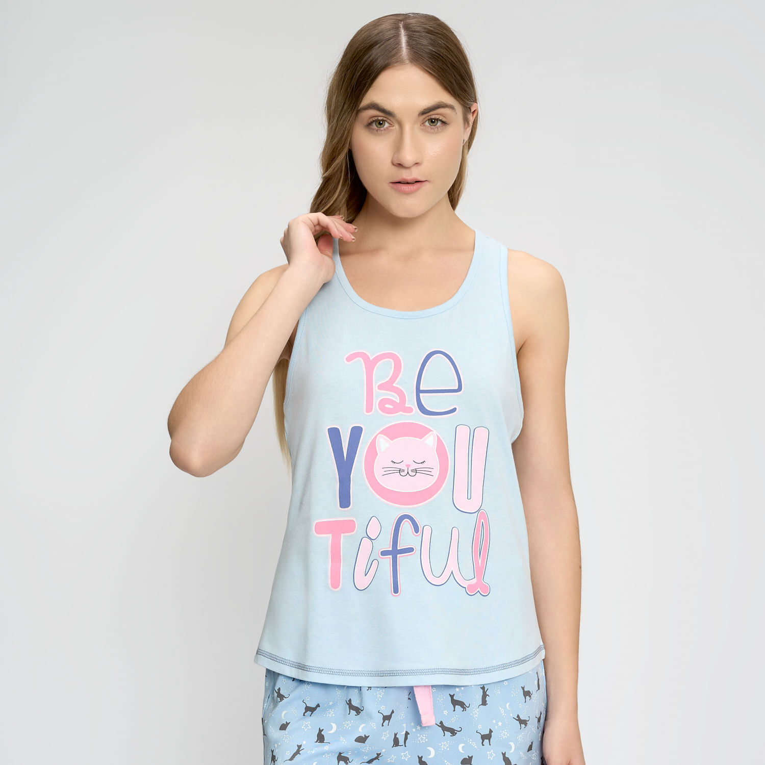 Polo Pijama Mujer Nvo Tank Hypnotic Algodón