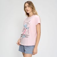 Polo Pijama Mujer Print Hypnotic Manga Corta Algodón