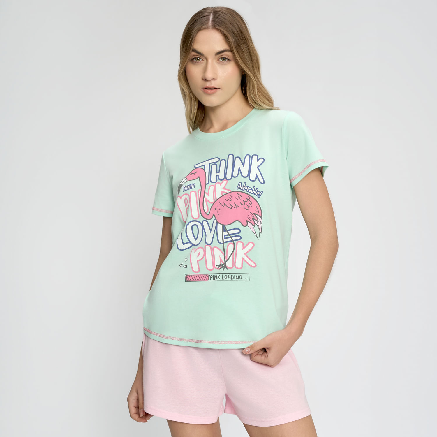 Polo Pijama Mujer Print Hypnotic Manga Corta Algodón