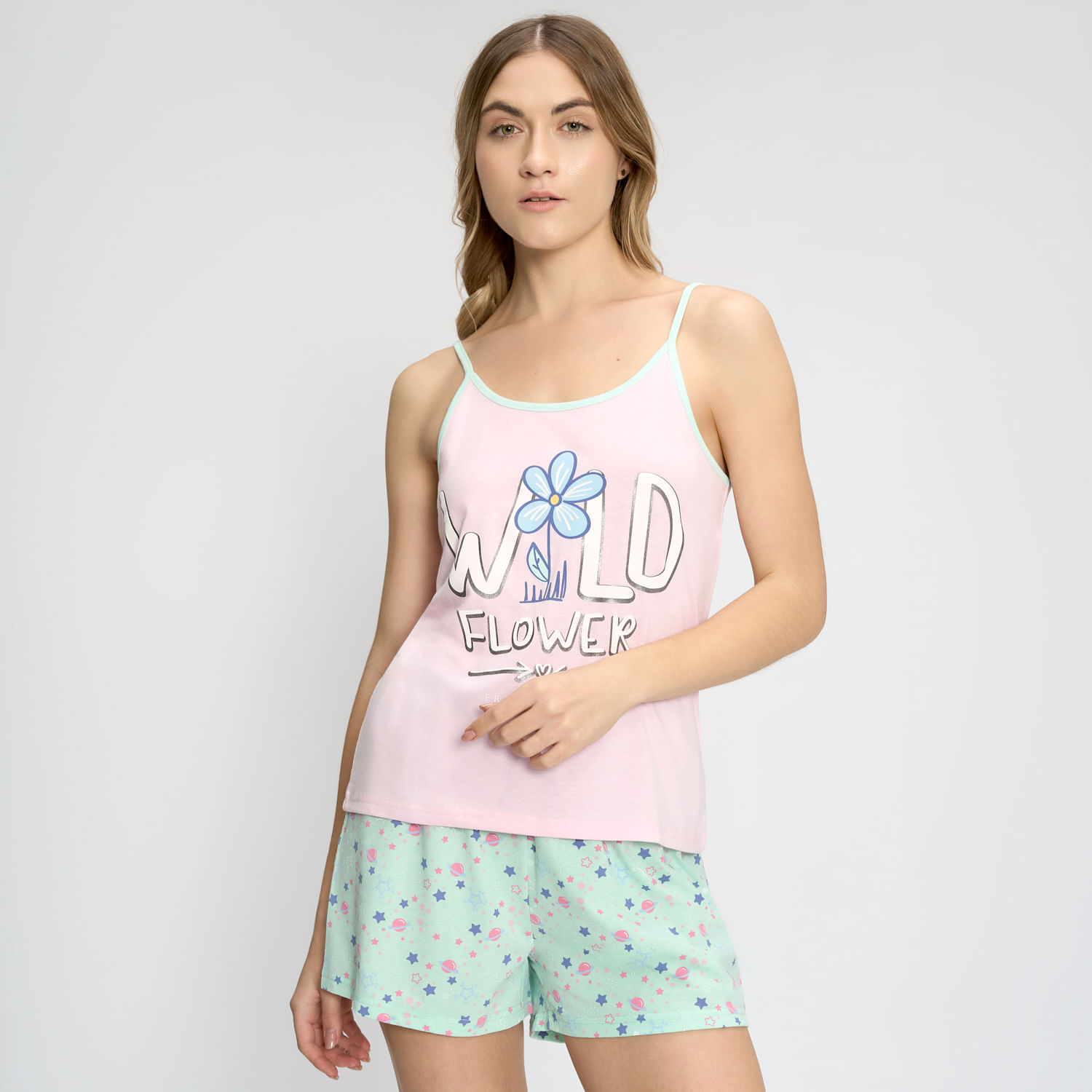 Polo Pijama Mujer Nvo Bividi Hypnotic Algodón