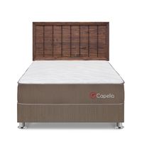 Dormitorio Capella 2 Plazas Marron + Cabecera Catania Nogal