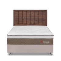 Dormitorio Boreal 2 Plazas Beige + Cabecera Catania Nogal