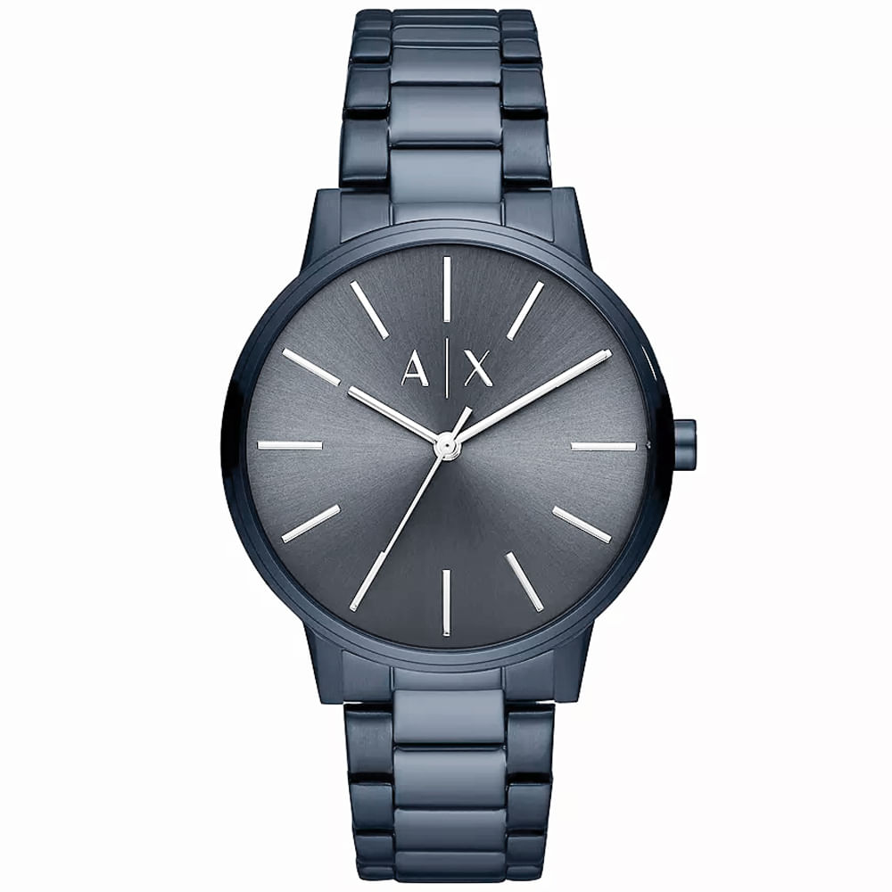 Reloj Armani Exchange Cayde AX2702 Para Hombre Acero Inoxidable Azul Acero