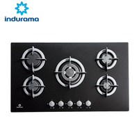 Cocina Empotrable 5Hornillas de Vidrio Templado Indurama EGI 905VDNEG - Negro !OFERTA!