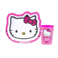 Set Plato + Vaso SCOOL Hello Kitty