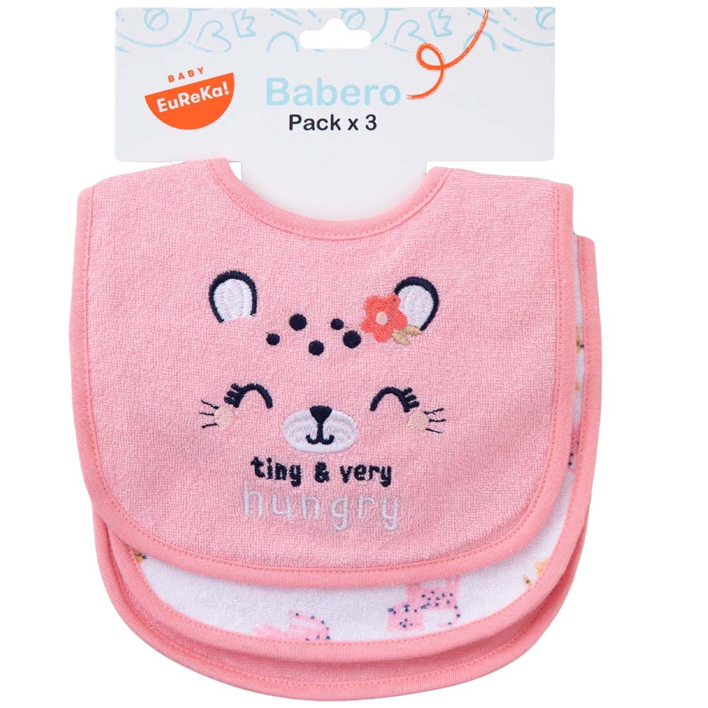Babero felpa niña BABY EUREKA x3un