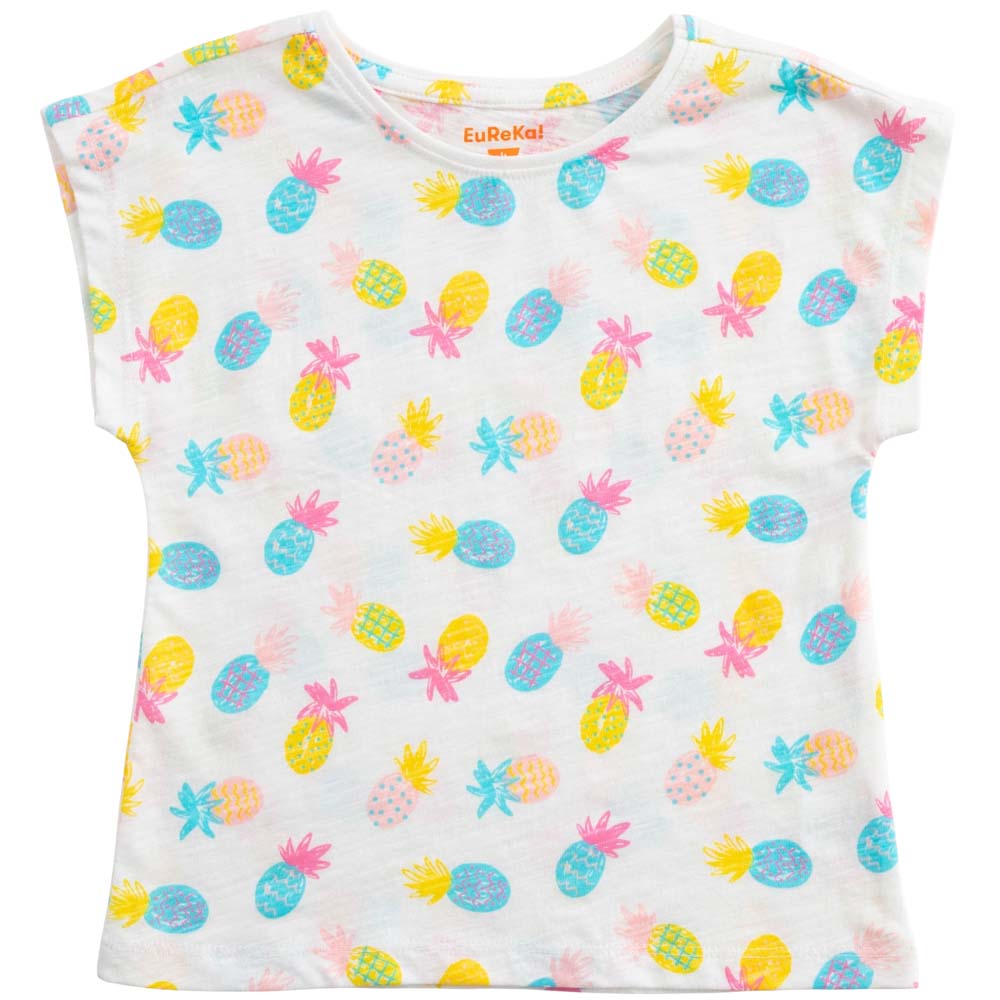 Polos Manga Corta mini print Niña EUREKA