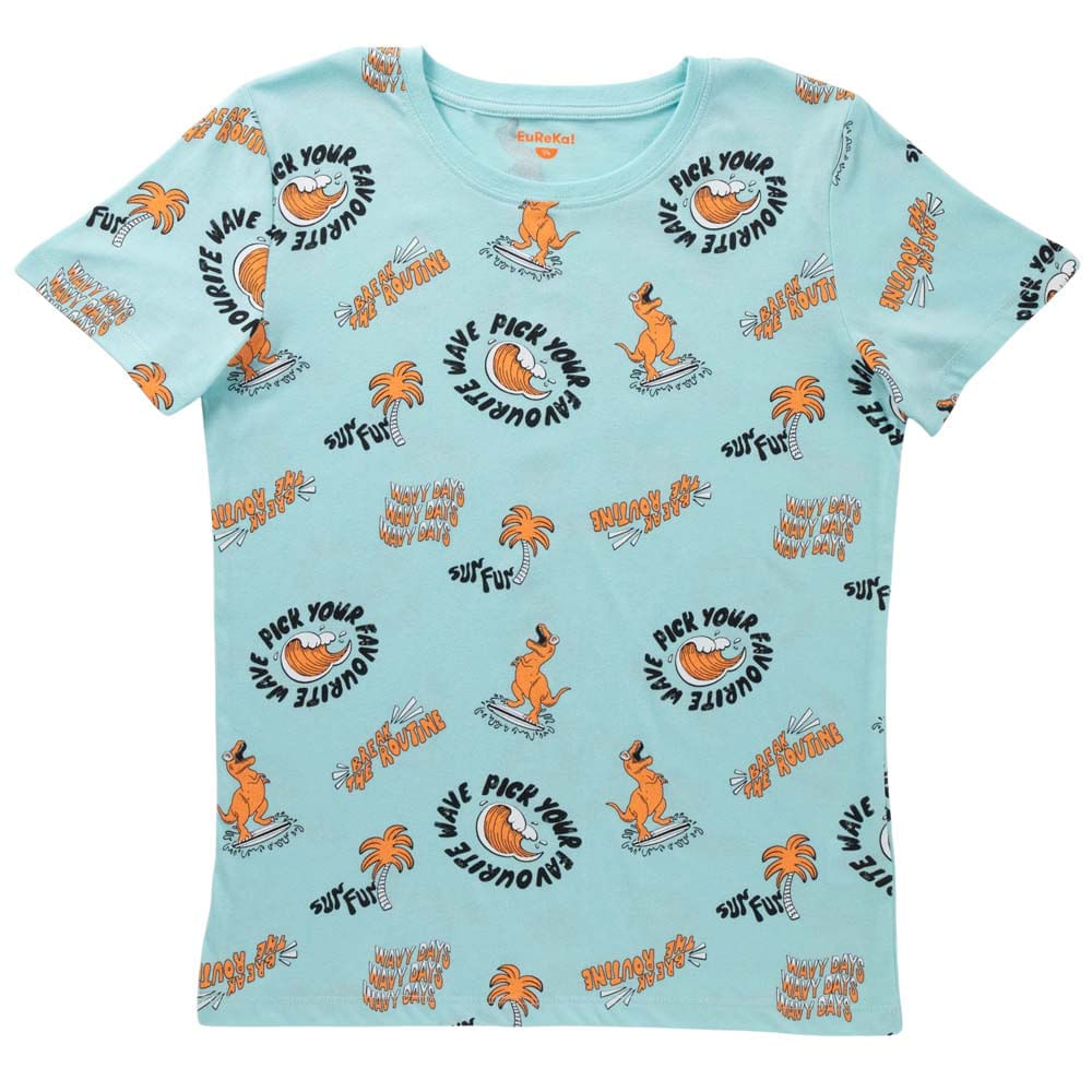 Polos Manga Corta mini print Teen Niño EUREKA