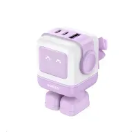 Cargador Ugreen Robot 65w 2 Usb-c / 1 Usb-a Carga Rapida Rosa