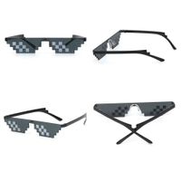 Lentes negros pixelados Thug Life para fiesta tamaño estándar disfraz o para novio despedida de solt