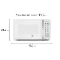 Horno Microondas Electrolux Digital 17L EMDO17S2GSRUW Blanco - OFERTA!